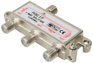 3 fach SAT Verteiler digital Kabel Splitter TV DVB-T HDTV UKW 5-2500MHz 100dB - Bild 1 von 1