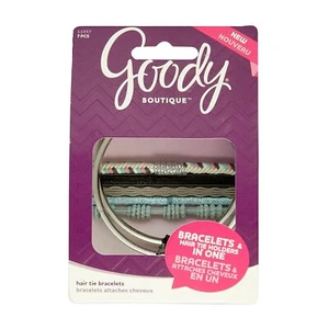 Goody Boutique Hair Tie Bracelets, Skinny/Silver 7 Count MFB - Picture 1 of 2
