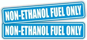 pair NON ETHANOL FUEL ONLY Vinyl Sticker Decal - Picture 1 of 3
