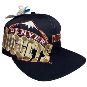Vintage 90s Denver Nuggets Big Side Logo NBA Snapback Hat Twins Enterprise NWT - Bild 1 von 11