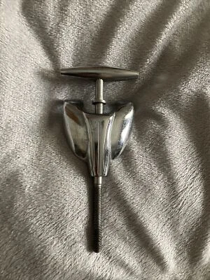 (1) Gretsch Bass Drum Tension Rod/Claw Round Badge Chrome Vintage RB 3 3/4" 60s - Image 1 of 4