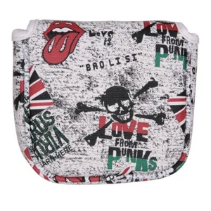 UK Flag and Skull Pattern Golf Square Mallet Putter Head Cover Magnetic Closure - Picture 1 of 11
