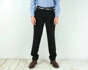 The Best by BUMSTARK Men W35 L34 Formal Wool Suit 90s Pants Trousers Bottoms VTG - Picture 1 of 8