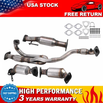 For 2009-2017 GMC Acadia 3.6L All Three Catalytic Converters Flex Pipe 4 PIECES Foto 1 de 4