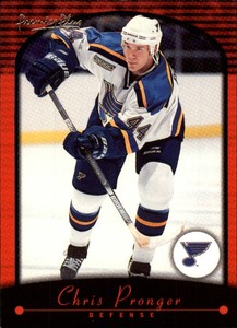 2000-01 Topps Premier Plus Blues Hockey Card #65 Chris Pronger
