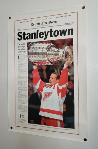 Detroit Free Press Stanleytown Steve Yzerman Poster Cover