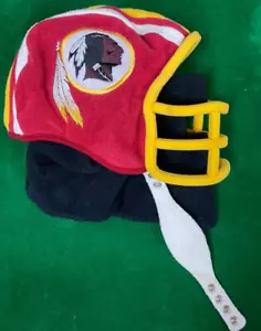 VINTAGE SELTENE REDSKINS HELM MÜTZE GESICHT SKIMASKE KINNRIEMEN GENÄHTES EMBLEM - Bild 1 von 5
