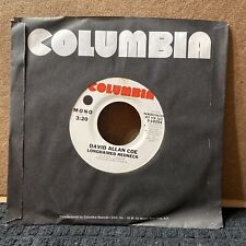David Allan Cole "Longhaired Redneck" 7" White Label Promo In N/M-. On Columbia.