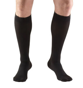 Truform Leg Health Stockings Knee High Closed Toe 20-30 mmHg SZ S BLACK 8865BL