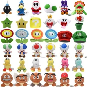Super Mario Bros Mario Luigi Plush Toy Yoshi Bowser Peach Rosalina Stuffed Dolls - Picture 1 of 438