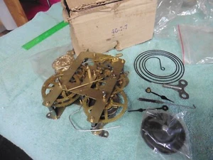 8 Day Mantel Cuckoo Clock NIB Brass Movement No Jewels India TTC NIB C 40-7-7 - Picture 1 of 8