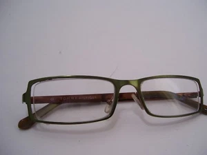 TOMMY HILFIGER Eyeglass Frame 49-16-135 Metal Olive Green TH 3242 - Picture 1 of 6