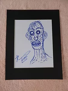 ROBERT KIRKMAN THE WALKING DEAD ORIGINAL HAND DRAWN ZOMBIE SIGNED SKETCH W COA - Picture 1 of 2