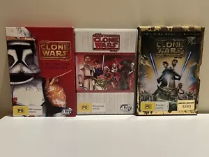 Star Wars Clone Wars DVD Bundle Season 1 2 And Clone WarsMovie With Ewoks DVD - Bild 1 von 8