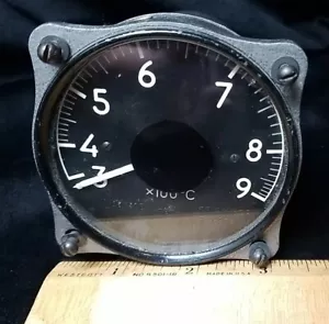 Vintage Aircraft Aviation Gauge Used As Is Untested Temperature - Picture 1 of 4