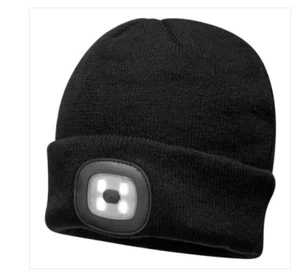 Unisex LED Beanie Mütze mit USB Akku 5 Stunden Hochleistungslicht - Bild 1 von 1