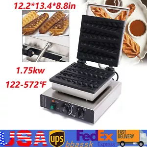 Elektrisches Stabwaffeleisen Lolly Waffelbäcker Maschine Antihaft 1,75 kW - Bild 1 von 19