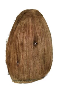 Kuba Basketry Hat with Hair Congo - Picture 1 of 4