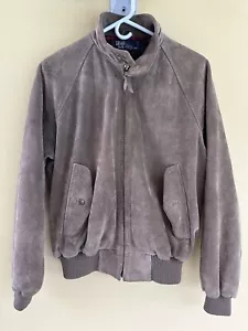 Vtg Polo Ralph Lauren Jacket Men M Plaid Tan Suede Leather Full Zip Coat GREAT - Picture 1 of 7