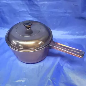 PYREX Corning Vision 1.5 L Amber Sculptured Saucepan w/Lid - Picture 1 of 10