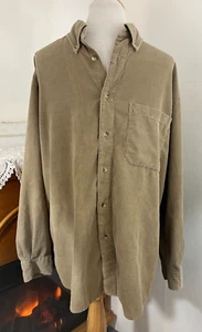 Pendleton 100% Cotton Corduroy Button Down Shirt Men's Tan Brown LS Shirt ~ M - Picture 1 of 6