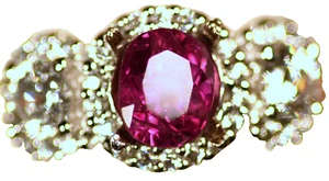 1.39 Carat Genuine Natural Red Ruby Loose Stone Oval Gemstone # - Picture 1 of 6