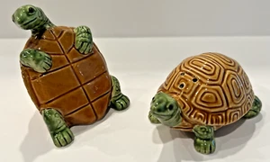 Vintage Norcrest Ceramic Turtle Salt & Pepper Shaker Set Made In Japan H100 - Picture 1 of 10