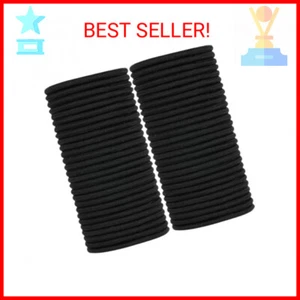 Black Hair Ties No Damage 280 Pack, 4MM Elastic Hair Bands for Women's Ponytails - Picture 1 of 2