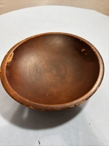 Vintage Holz Brotschale Schale Bauernhaus Holz primitiv Antq Americana 9" - Bild 1 von 7