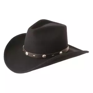 Silverado 100% Crushable Wool 3 1/2 Bend-A-Brim Rattler Black Hat - Picture 1 of 5