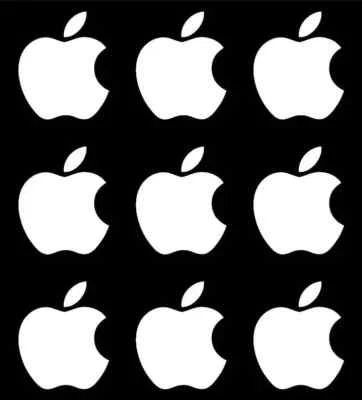 Pequeño logotipo de Apple calcomanías de vinilo teléfono computadora portátil pequeñas pegatinas Apple conjunto de 9 Foto 1 de 2
