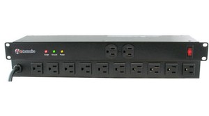 12 OUTLET Surge  Protector RACK  MOUNT POWER STRIP BAR EMI/RFI Noise Filtering