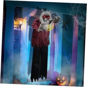 4 Ft Animatronic Werewolf Scary Halloween Decorations, Sound Activated Shaking - Picture 1 of 7