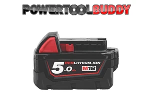 Batteria Milwaukee M18B5 M18 5.0Ah rossa agli ioni di litio nuova originale - Foto 1 di 4