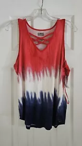 Celebrate Together Women Sleeveless Tank Top Red White & Blue Size M Medium - Picture 1 of 12