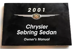 2001 Chrysler Sebring Sedan Owners Manual - Picture 1 of 1