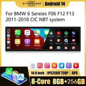 14,9" Android 14 Screen Upgrade 4G LTE 8+256GB GPS WIFI Für BMW 6er F06 F12 F13 - Bild 1 von 15