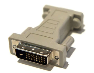 DVI Male to Analog VGA HDB15F Female Adapter Connector - Picture 1 of 2