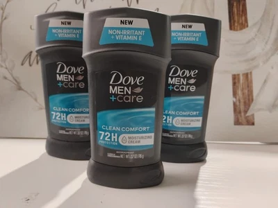 Антиперспирант-палочка Dove Men+Care Clean Comfort - 2,7 унции (3 упаковки) срок годности 02/26 - Изображение 1 из 3