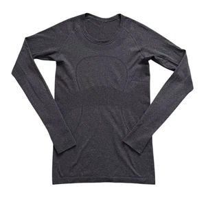 Lululemon Swiftly Tech Langarmshirt Damen 8 grau Rundhalsausschnitt Laufen sportlich - Bild 1 von 9