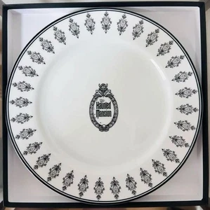 Tokyo Disney Resort Store Haunted Mansion piatto 9,06 pollici bianco nero inutilizzato Giappone - Foto 1 di 3