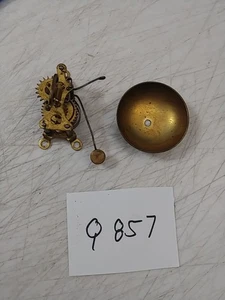 SETH THOMAS PARLOR  CLOCK ALARM MECHANISM & STRIKE BELL - Foto 1 di 3
