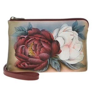 ANUSCHKA Floral Grace kleine Handtasche handbemalt Leder 7492 Umhängetasche Neu mit Etikett - Bild 1 von 10
