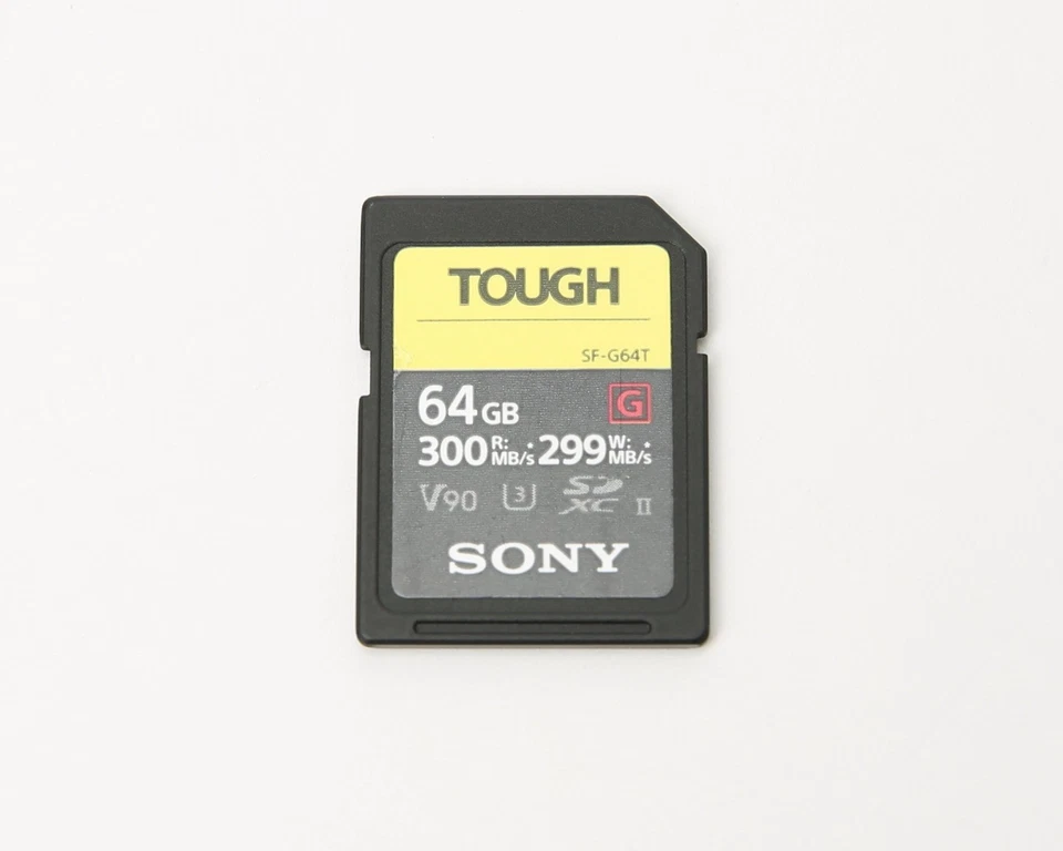 Sony 64GB SF-G TOUGH Series UHS-II SDXC U3 V90 Speicherkarte SF-G64T (R: 300 MB/s) - Bild 1 von 1