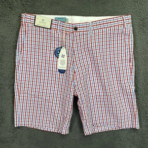 Castaway Nantucket Herren Seersucker Baumwolle Shorts 38 rot weiß blau kariert 9” - Bild 1 von 17