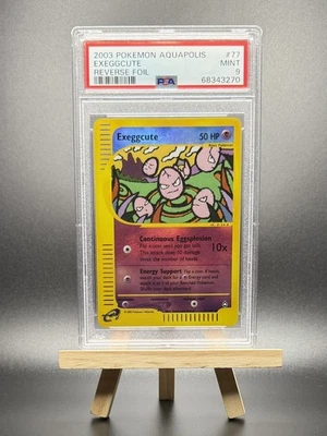 2003 POKEMON EXEGGCUTE REVERSE REV HOLO FOIL #77 E-SERIES AQUAPOLIS PSA 9 WOTC - Image 1 of 2
