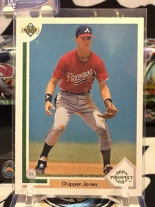 1991 Upper Deck - Top Prospect Chipper Jones #55 (RC) Rookie JH 13G - Picture 1 of 2