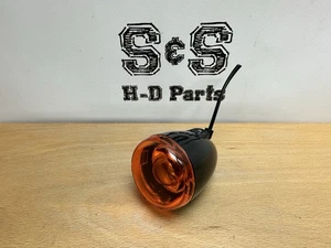 Genuine Harley-Davidson Front Indicator Turn Signal Gloss Black Single 67800523 - Picture 1 of 3