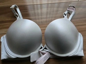 Reggiseno push up imbottito Victorias secret add 2 coppe 34B grigio delfino bomba nuovo con etichette - Foto 1 di 6