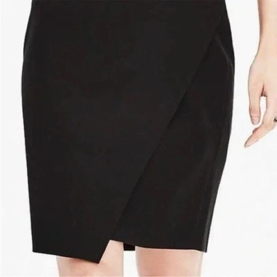 Falda lápiz negra White House Black Market dobladillo asimétrico y abertura talla 10 nueva sin etiquetas Foto 1 de 4